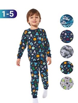 Пижама на мальчика (кулирка) 1, 2, 3, 4, 5 (арт. ПМК-7)