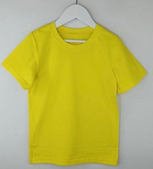 Футболка детская однотонная желтый