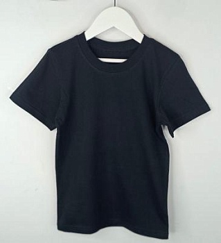 Футболка детская однотонная черный