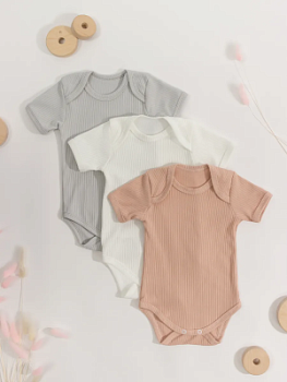 Боди кор-рук пенье однотонный №4 для мальчиков и девочек(арт. БП101) оптом от производителя