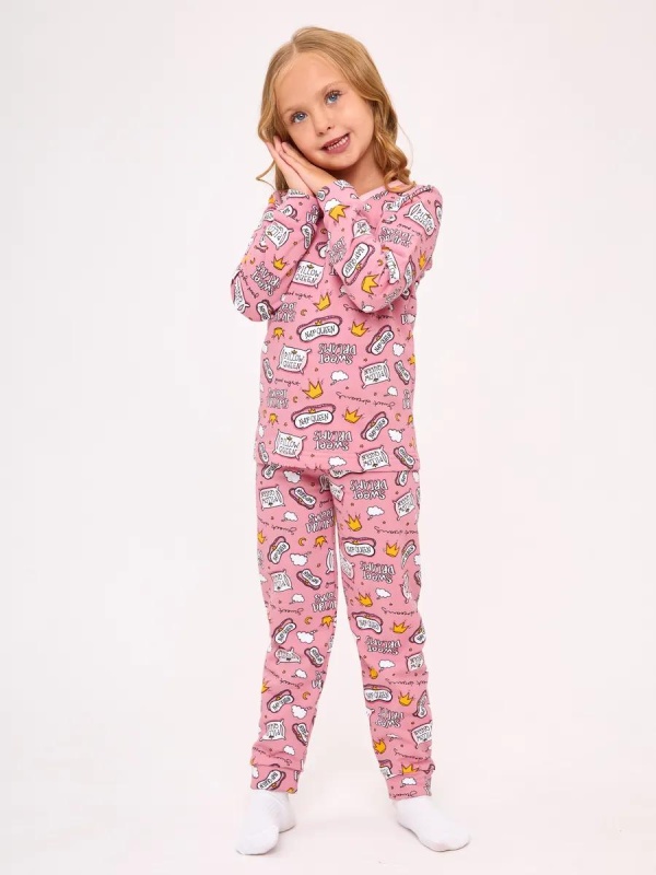 Пижама на девочку КОРОЛЕВА футер(начес) (арт. ПДН)