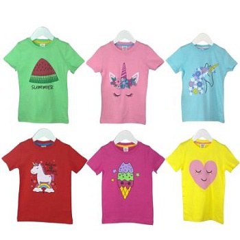 Футболки с принтом на девочку с 1 года до 4 лет (арт. ФД-27)