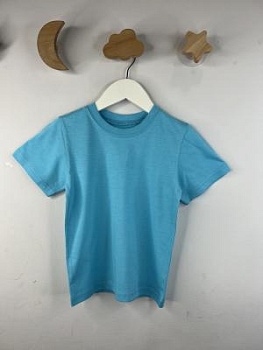 Футболка детская однотонная бирюзовый