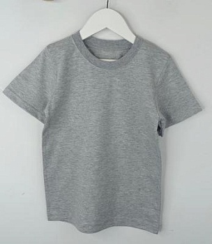 Футболка детская однотонная серый