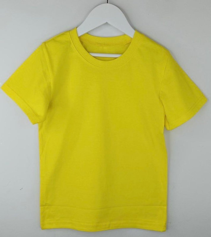 Футболка детская однотонная желтый