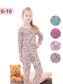 Пижама на девочку (кулирка) 6, 7, 8, 9, 10 (арт. ПДК-8)