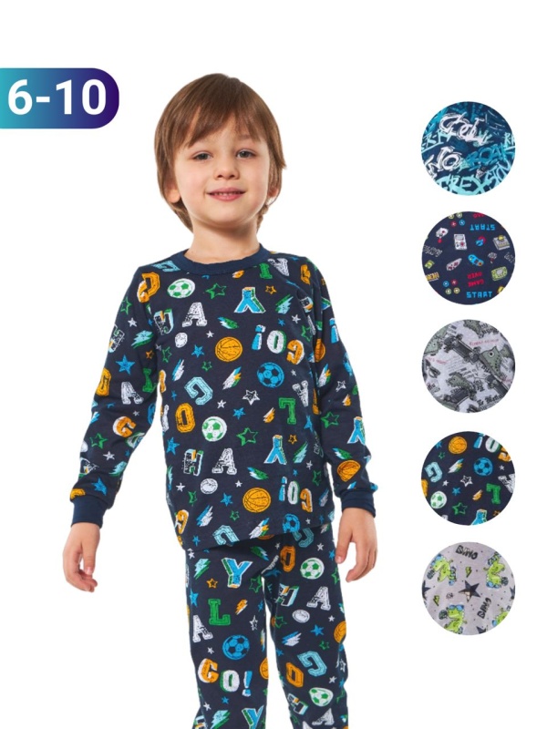 Пижама на мальчика (кулирка) 6, 7, 8, 9, 10 (арт. ПМК-8)