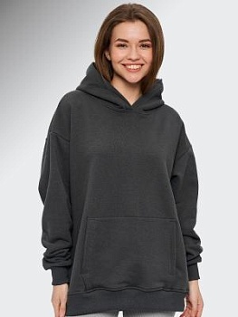 Худи без начеса(петля) для женский темно-серый