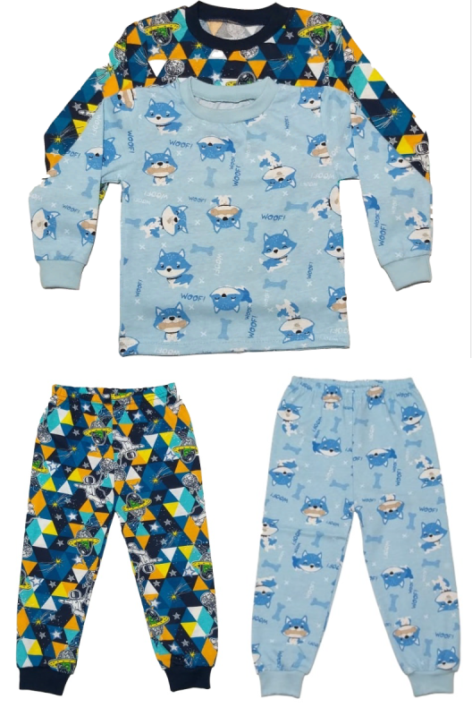 Пижама на мальчика футер(начёс) 6, 7, 8, 9, 10 (арт. ПМН-8)