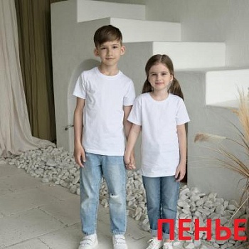 Футболки детские\подростковые белые (для печати) пенье р.р. от 34 до 42 (арт. ФП-18)