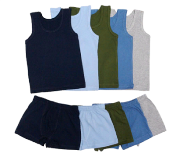 Комплект однотонный на мальчика (майка+боксеры) р.р. от 34 до 42 (арт. КМ-38)