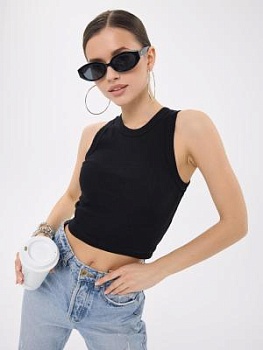 Кроп-топ женский ЧЕРНЫЙ