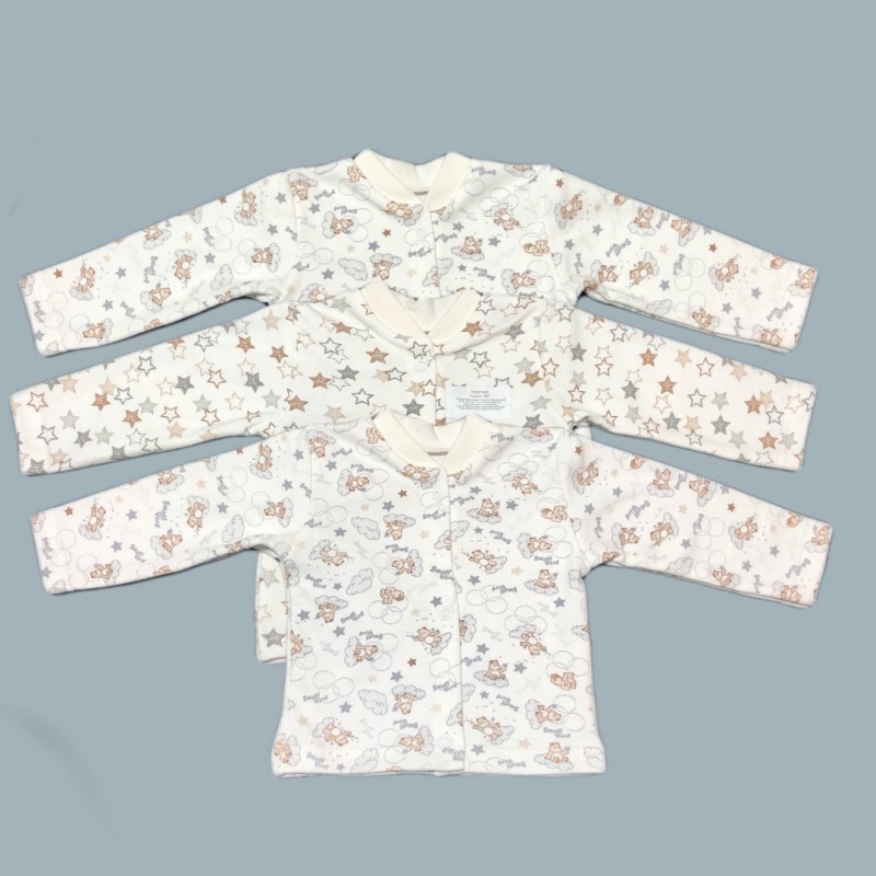 Кофта на кнопках (интерлок цветной)	62, 68, 74, 80 (арт. ККЦ) оптом от производителя