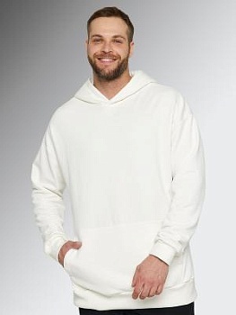 Худи без начеса(петля) для мужчин молочный