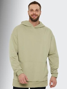 Худи без начеса(петля) для мужчин оливковый