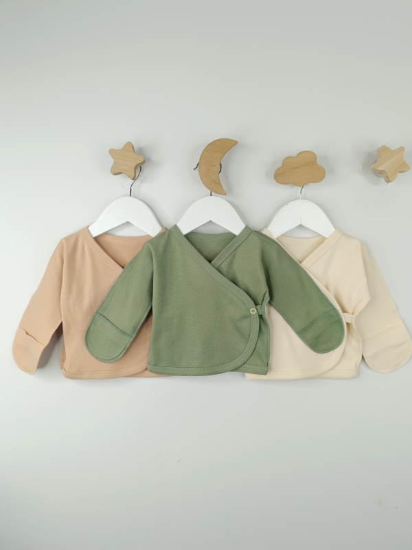 Распашонка пенье однотонная №2 с запахом на мальчика(арт. 2РП) оптом от производителя