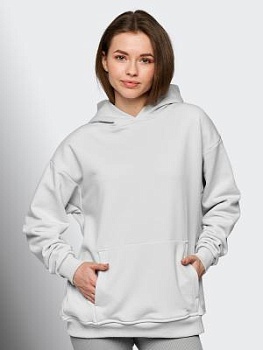 Худи без начеса(петля) для женский светло-серый