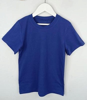 Футболка детская однотонная синий