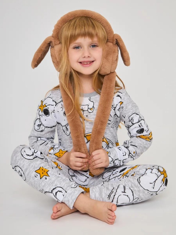 Пижама на девочку КОАЛА футер(начес) (арт. ПДН)