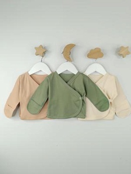 Распашонка пенье однотонная №2 с запахом на мальчика(арт. 2РП) оптом от производителя