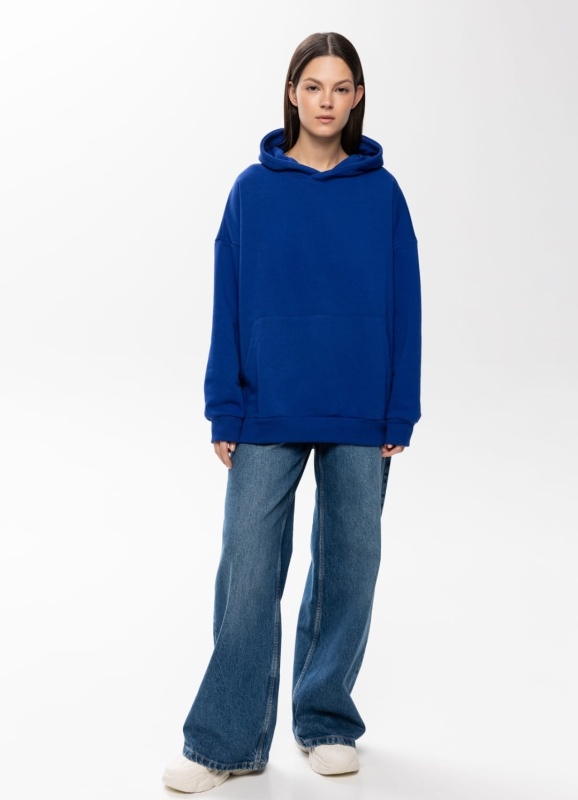 Худи васильковый с НАЧЕСОМ